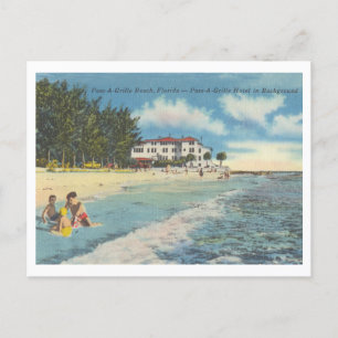 Pass-A-Grille Beach, Florida, vintage beach scene Postcard
