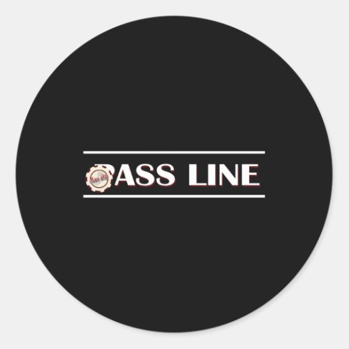 Pass Line Casino Craps Gambling Classic Round Sticker