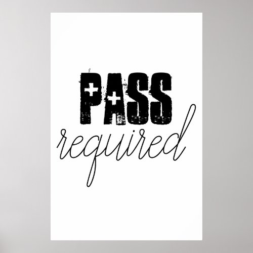 pass required wall poster for school office