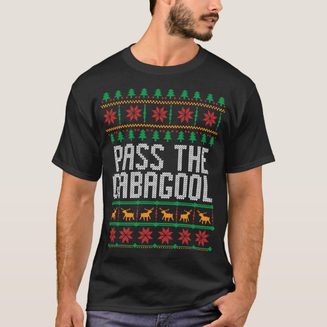 Pass The Gabagool Christmas Sweater Gabagool (Front)
