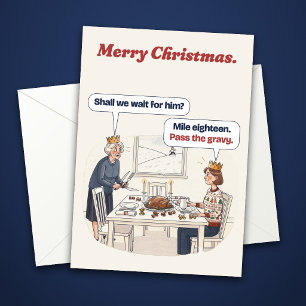 Pass the Gravy Funny Christmas Card for a Runner
