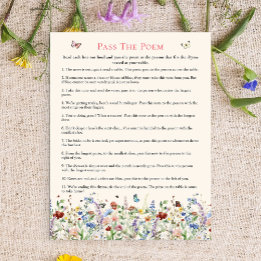 Pass the Poem | Bohemian Wildflower & Butterflies