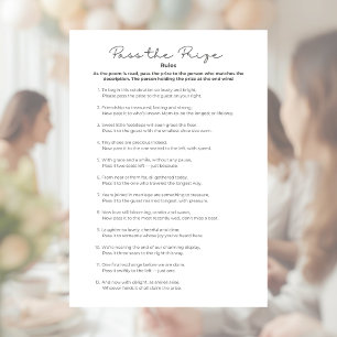 Pass the Prize Baby Shower Game Letterhead