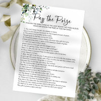 Pass the Prize Bridal Shower Game