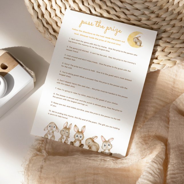 Pass The Prize Cute Bunny Baby Shower Game (Creator Uploaded)