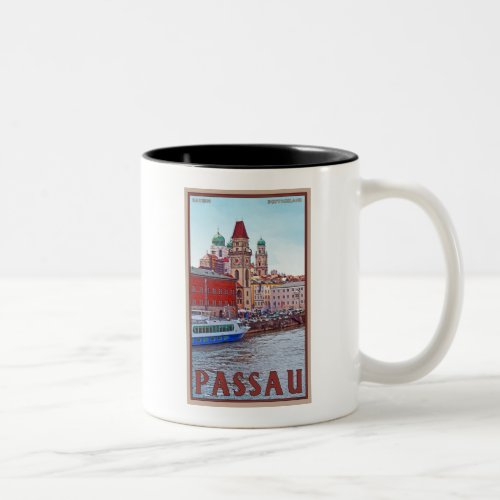 Passau _ Donau Waterfront Two_Tone Coffee Mug