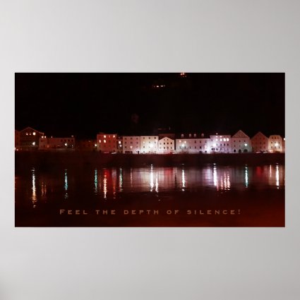 Passau, Germany at night Poster