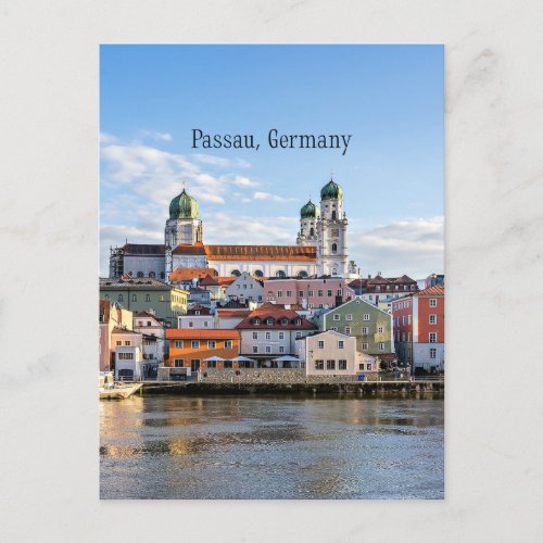 Passau Germany cityscape photograph Postcard