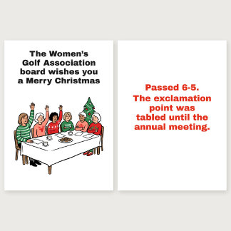 Passed 6-5: Women's Golf Christmas Card