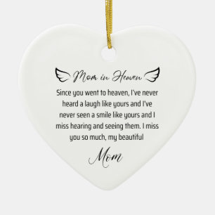 passed away missing my mom in heaven Birthday Ceramic Ornament
