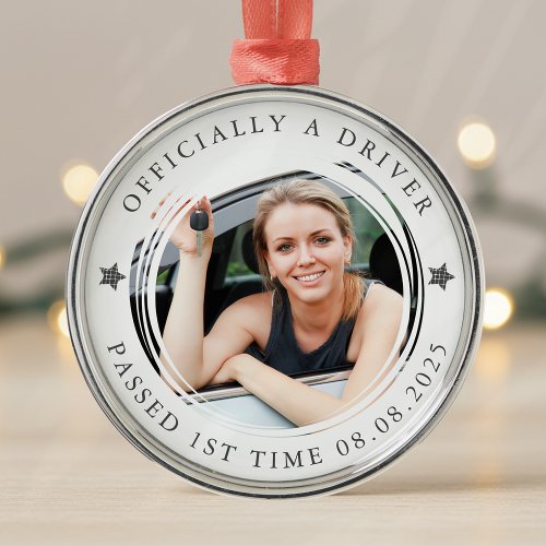 Passed Driving Test Congratulations Photo Keepsake Metal Ornament