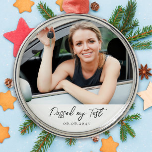 Passed Driving Test Congratulations Photo Keepsake Metal Ornament