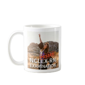 passed nclex rn exam personalized photo nurse gift coffee mug
