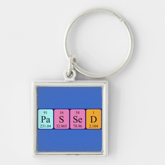 Passed periodic table name keyring (Front)