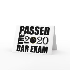 Passed the 2020 Bar Exam Card
