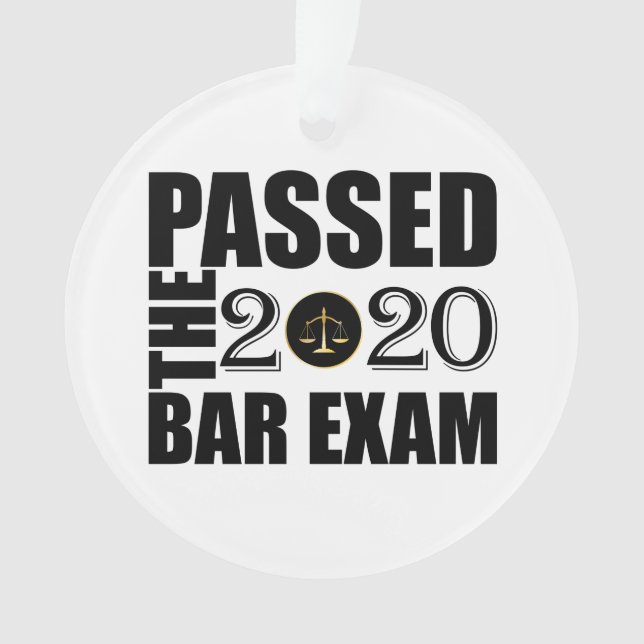 Passed the 2020 Bar Exam Ornament (Front)