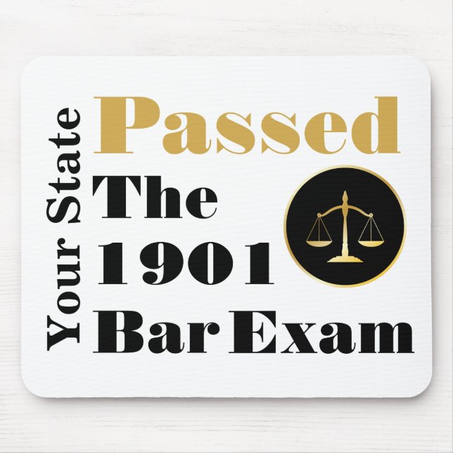 Passed the Bar Exam (Customize State and Year) Mouse Pad (Front)