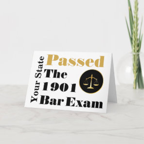 Passed the Bar Exam (Customize State & Year) Card