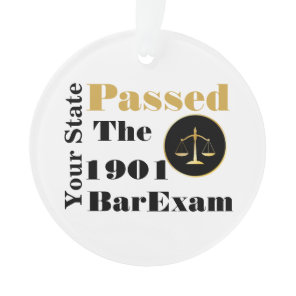 Passed the Bar Exam (Customize State & Year) Ornament