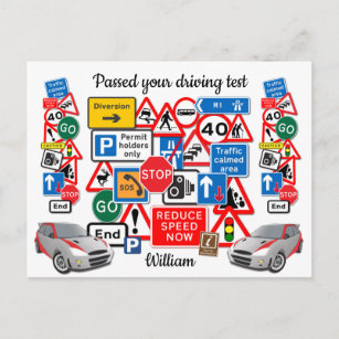 Passed your Driving Test ~ Congratulations! Postcard