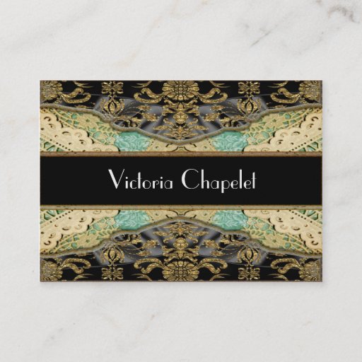 Customizable Passementerie Elegant Chic Pearl Business Card