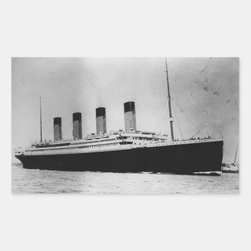 Passenger Liner Steamship RMS Titanic Rectangular Sticker