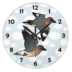 Passenger Pigeon Flight Large Round Wall Clock