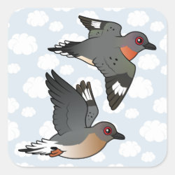 Passenger Pigeon Flight Square Sticker