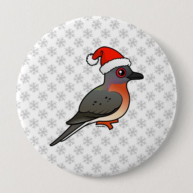 Passenger Pigeon Santa Button (Front)