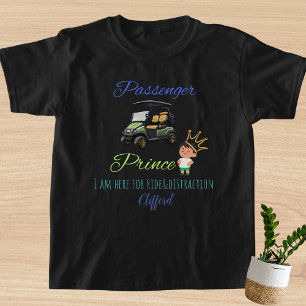 "Passenger Prince" personalized kid boy golf theme T-Shirt