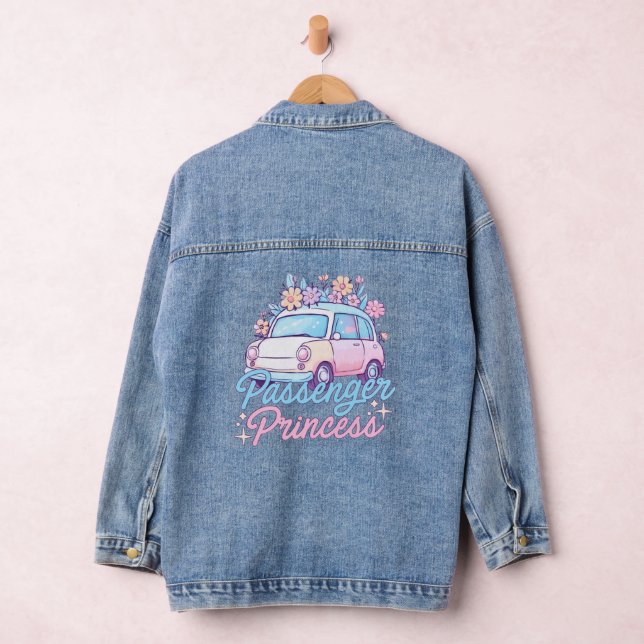 Passenger Princess Car Whimsical Denim Jacket (Hangar)