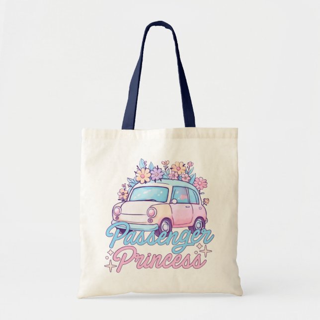 Passenger Princess Car Whimsical Tote Bag (Front)
