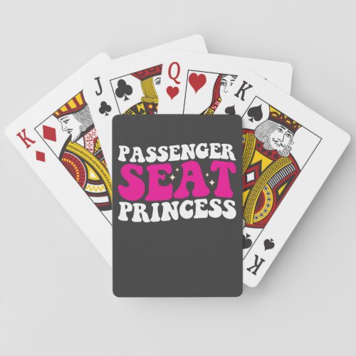 Passenger Seat Princess Girl Car Groovy Retro Poker Cards