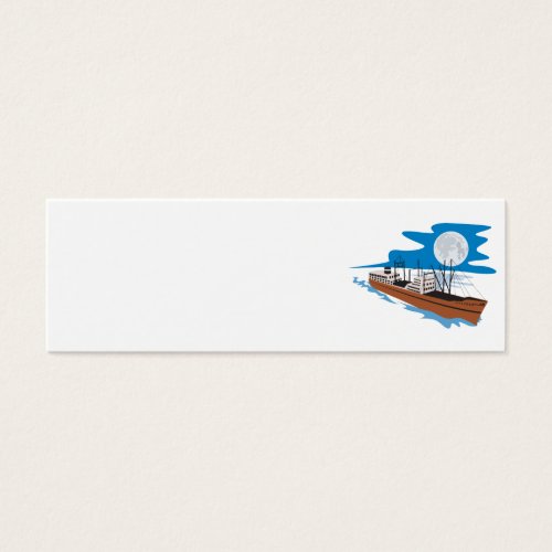 Passenger Ship Cargo Boat Retro Business Card Templates