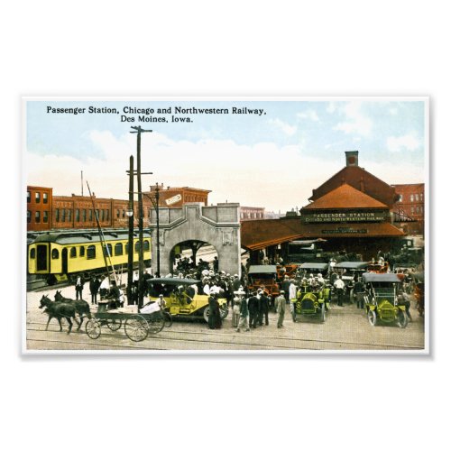 Passenger Station Chicago Northwestern Railroad Photo Print