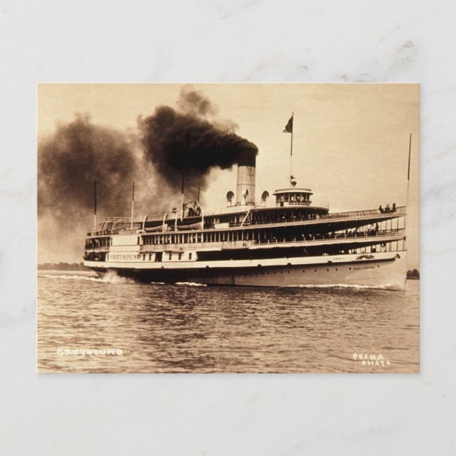 Passenger Steamer Greyhound - Louis Pesha Postcard (Front)