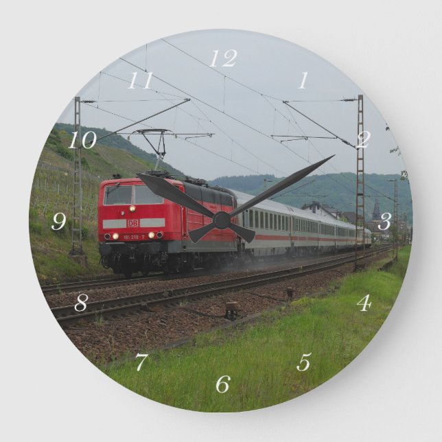 passenger train in Pomerania Large Clock (Front)