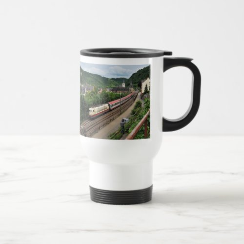 passenger train travel mug