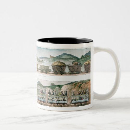Passengers and freight the first French line Two_Tone Coffee Mug