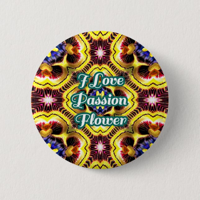 Passiflora Caerulea Pattern Button (Front)