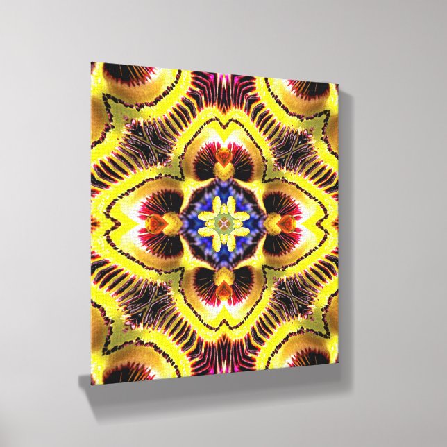Passiflora Caerulea Pattern Canvas Photo Tile (Angled)