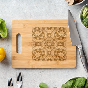 Passiflora Caerulea Pattern Engraved Cutting Board