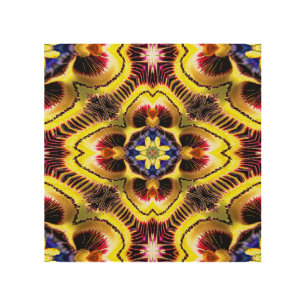 Passiflora Caerulea Pattern Wood Wall Art