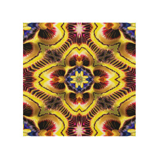 Passiflora Caerulea Pattern Wood Wall Art