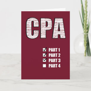 Passing 3 Parts CPA Congratulations Card