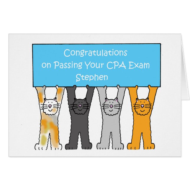 Passing CPA Exam Stephen, Personalised. Cards (Front Horizontal)