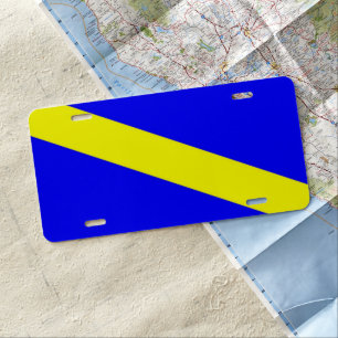 Passing Flag License Plate