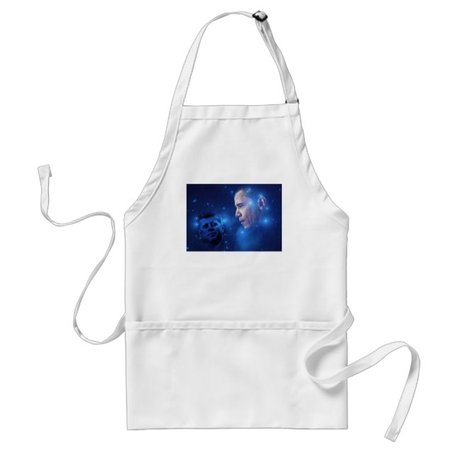 Passing of the Torch, John F. Kennedy Barack Obama Adult Apron (Front)
