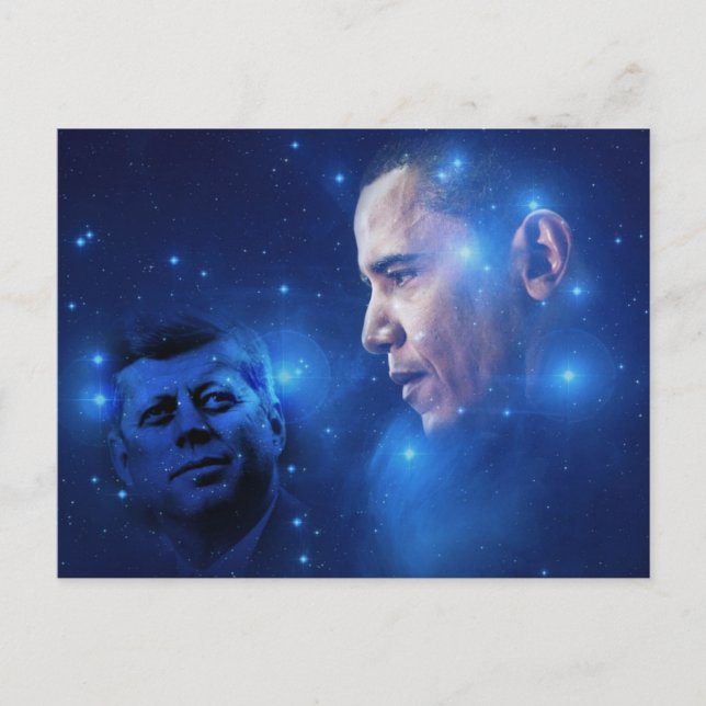 Passing of the Torch, John F. Kennedy Barack Obama Postcard (Front)