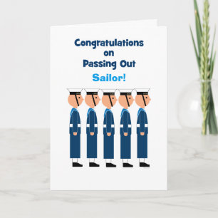Passing Out Congratulations British Naval College Card